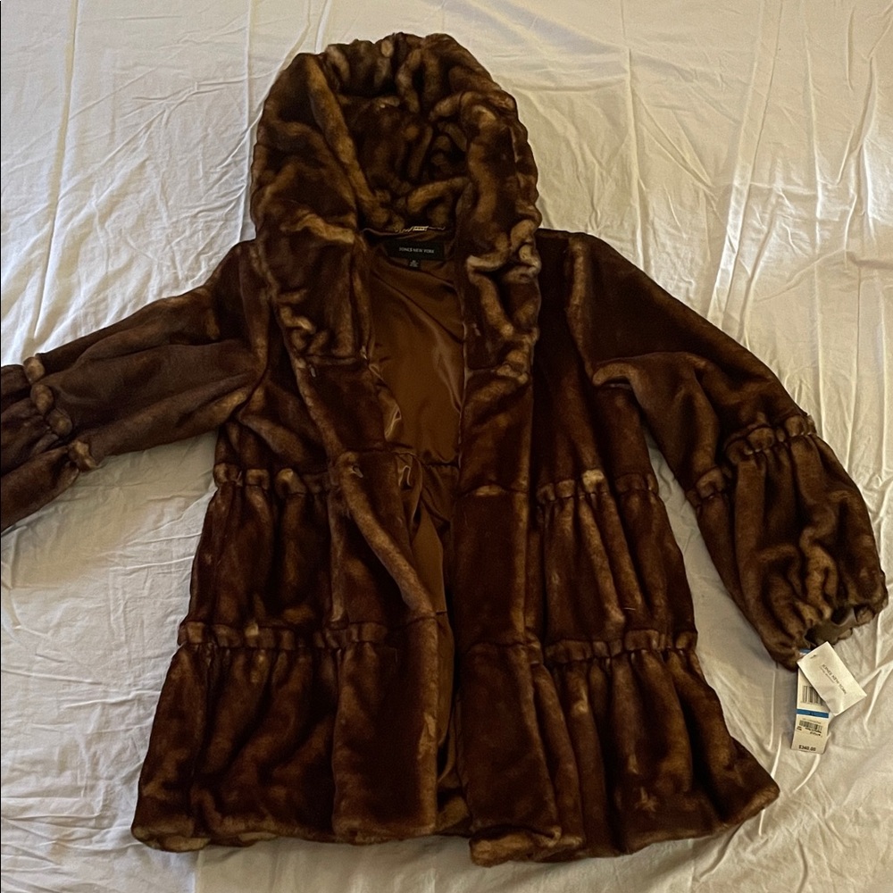 Jones New York Faux Fur hooded coat - Picture 1 of 4